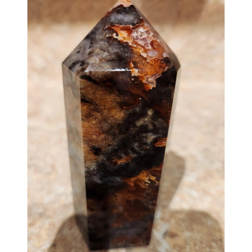 Beautiful Carnelian Tower, Silica Mineral, Multi- Colored Carnelian